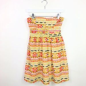 Jodi Kristopher Aztec Strapless Dress Size 7